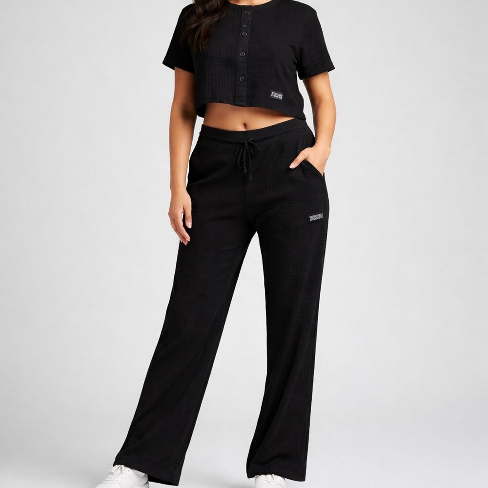 ASOS Weekend Collective Waffle Knit Lounge Set NWOT Top M Pants S